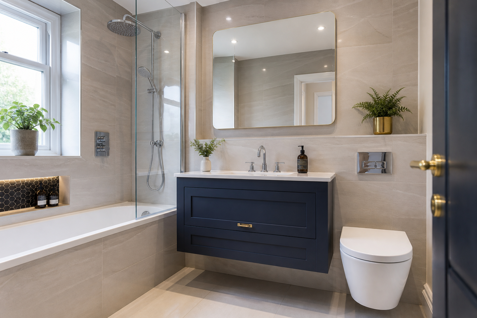 Modern bathroom installation by Alban Plumbing and Heating